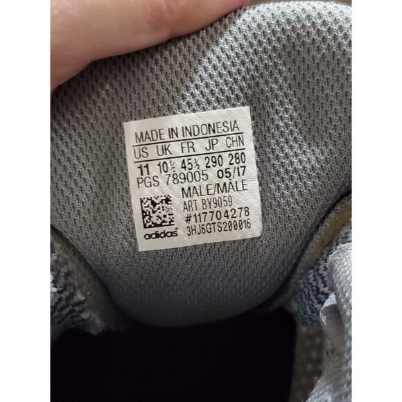 Adidas Cloudfoam Gray Sneakers Running Shoes – Breathable Mesh, - Picture 5 of 9